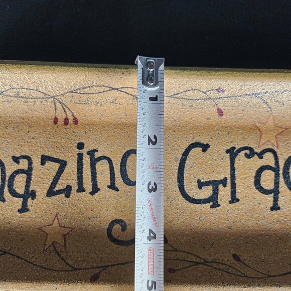 Donna White, Amazing Grace Rustic, Primitive, Decorative Oblong Tray - Picture 8 of 9